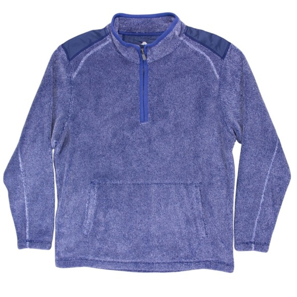 Tommy Bahama Cascade Cozy Half Zip Pullover Fleece Mens L‎ Bering Blue